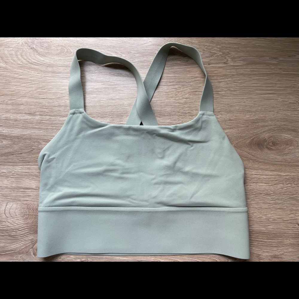 Athleta warrior longline sports bra size small mint green